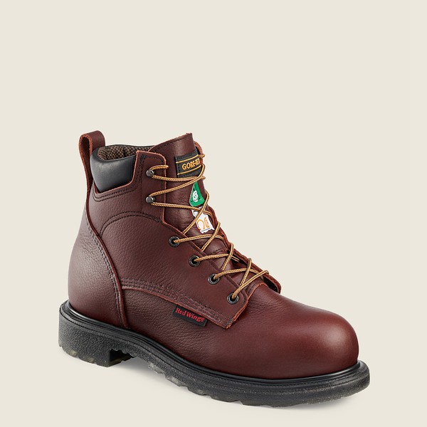 Red Wing Safety Boots Mens Burgundy - Supersole® 2.0 - 6-inch Waterproof Csa Toe - 1398764-GH